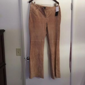 Beige suede pants